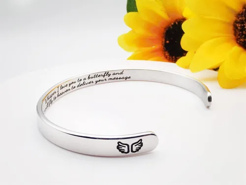 Miniatura 297 de Pulseras inspiradoras para mujer, joyería de acero inoxidable, con refranes, pulsera motivacional con mensaje oculto, pulseras grabadas para mejor