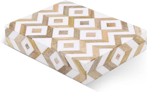 Miniatura 29 de Handicrafts Home Caja de recuerdo decorativa de 8 x 5 – Pequeña caja organizadora con tapa, almacenamiento decorativo Boho, caja de memoria retro
