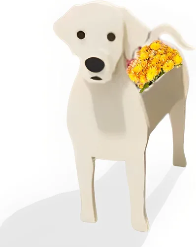 Miniatura 49 de Macetero de flores para perros, regalos para mujeres, bonitas macetas de PVC para perros, macetas para interiores y exteriores, maceta de jardín