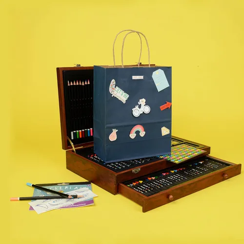Miniatura 6 de Prime Line Packaging Bolsas de regalo de papel, bolsas de regalo azul marino, pequeñas con asas, bolsas de compras para negocios, golosinas
