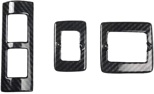 Miniatura 9 de HIGH FLYING Accesorios para el interior del automóvil Volkswagen New Beetle 2003-2010, manijas de puerta, cubierta de marco, ABS estilo carbono, 2