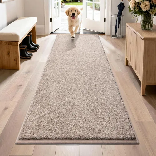 Miniatura 26 de PURRUGS Alfombra de área de fácil cuidado de 4 x 6 pies, antideslizante, lavable a máquina, tapete para puerta de perro, resistente a las manchas