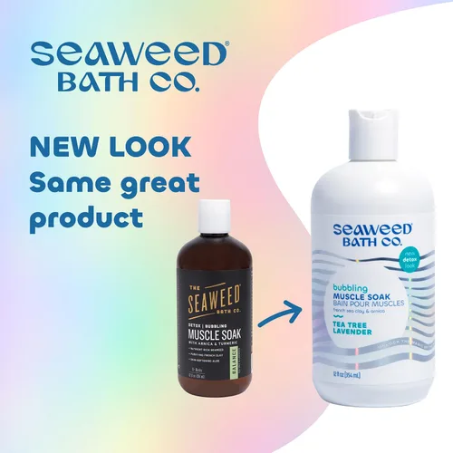Miniatura 2 de Seaweed Bath Co. - Remojo muscular burbujeante, aroma a lavanda de árbol de té, 12 onzas, algas cosechadas de forma sostenible, arcilla marina