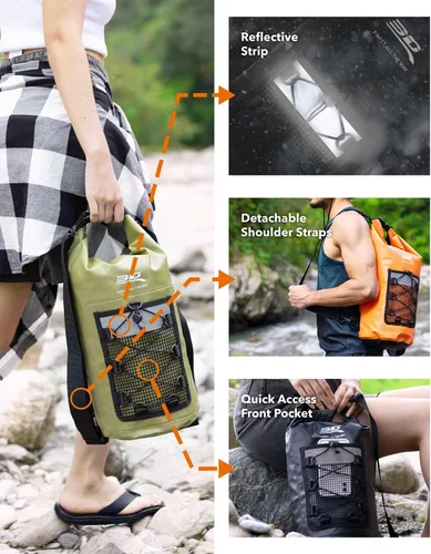 Miniatura 4 de 3D MAXpider Mochila de bolsa seca con tapa enrollable