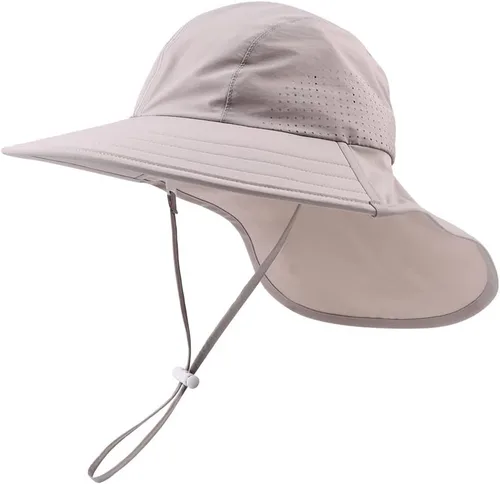 Miniatura 69 de Sombrero de verano para niños pequeños con solapa para el cuello, impermeable, sombrero de natación para niños, protección UV, sombrero de playa