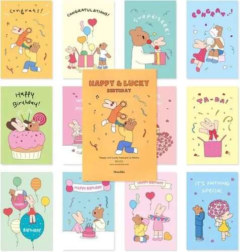 Miniatura 26 de Monolike Flower for you Tarjetas individuales - Mezcla de 24 paquetes, encantadoras 24 tarjetas individuales Flor para ti 24p