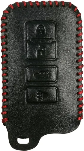 Miniatura 2 de Funda protectora inteligente de cuero con 4 botones para llavero remoto para entrada sin llave para 2015 2016 2017 2018 2019 2020 2021 2022 Toyota