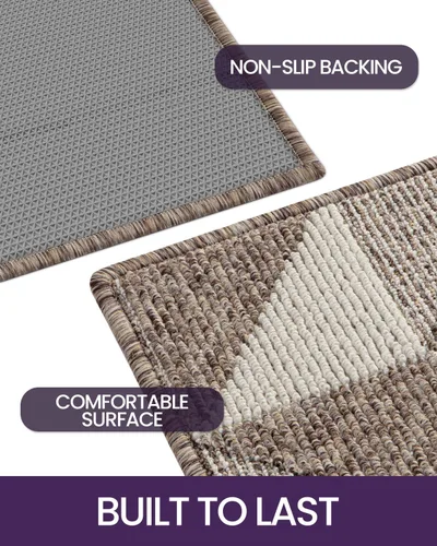 Miniatura 4 de DEXI - Alfombras para puerta de entrada, antideslizante, lavable, absorbente, resistente a la suciedad en el interior, alfombra de entrada de perfil
