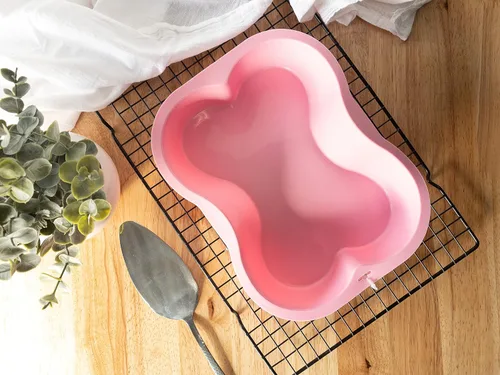 Miniatura 2 de Puppy Cake Molde de silicona en forma de hueso de perro (rosa)