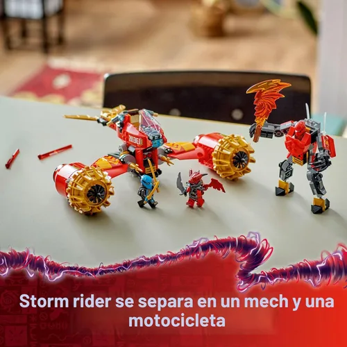 Miniatura 3 de LEGO NINJAGO Kai's Mech Storm Rider Figura de Acción – Juguete de Construcción de Juego Imaginativo para Niños y Niñas, a partir de 7 años – Juguete