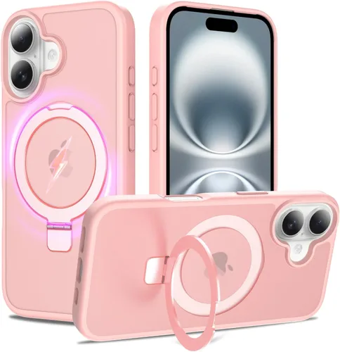Miniatura 17 de Funda con soporte ultra magnético para iPhone 17 Pro Max [protección militar contra caídas] [compatible con MagSafe] a prueba de golpes, translúcida