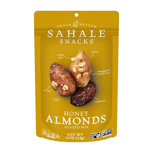 Miniatura 10 de Sahale Snacks - Mezcla glaseada de pacanas al ron y bananas, 4 onzas (paquete de 6)