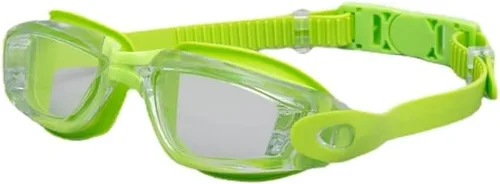 Miniatura 5 de Gafas de natación impermeables y antivaho para adultos con clip de nariz de silicona, gafas de natación galvanizadas unisex negro