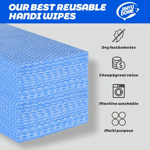 Miniatura 3 de Handi Wipes - Paños reutilizables, rollo de toalla de limpieza de cocina desechable azul, paño en J resistente, 100 unidades azul 100