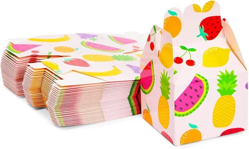 Sparkle and Bash Tutti Frutti Cajas de golosinas – 3.5 x 2.75 pulgadas, 36 unidades, colores surtidos, cajas de regalo de fiesta de frutas para