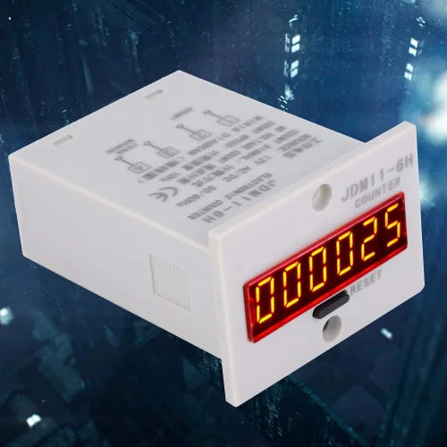Miniatura 7 de Contador electrónico, JDM11-6H sin contador de voltaje, 6 dígitos electrónico LED Digital Display Counter Relay (CA/DC12V)