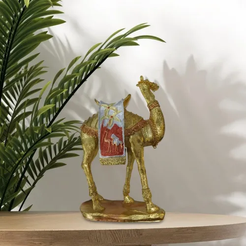 Miniatura 2 de Gazechimp Figura de camello con estatua de animal, escultura de camello, adorno de mesa para sala de estar, centro de mesa, dormitorio, estantería
