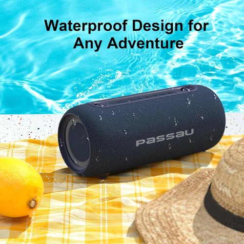 Miniatura 8 de Passau - Altavoces Bluetooth portátiles de 40 W de potencia máxima, sonido estéreo fuerte, radiadores pasivos, graves profundos, reproducción todo