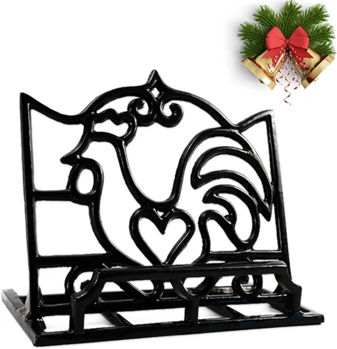 Miniatura 11 de Elegante soporte para libros de cocina de hierro fundido, soporte decorativo de metal para libros de recetas para Biblia, soporte de libro