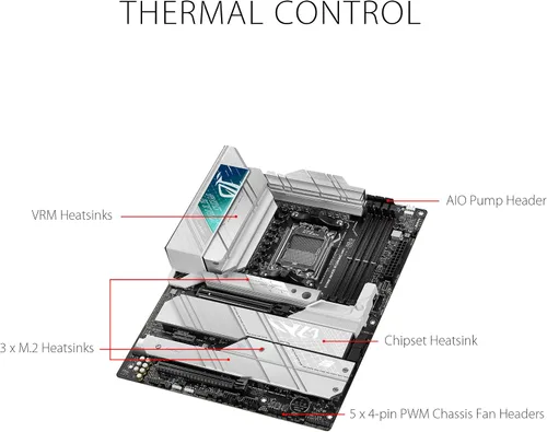 Miniatura 3 de ASUS ROG STRIX X670E-A GAMING WIFI AMD X670 AM5 Ryzen Desktop 9000 8000 y 7000 ATX placa base, 16+2 etapas de potencia, PCIe 5.0, DDR5, 4x ranuras