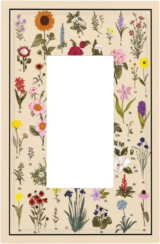 Miniatura 197 de Placa de cubierta de tomacorriente con diseño de mariposa, placas decorativas de pared, 1 gang, cubiertas de enchufes eléctricos, placa frontal Arte