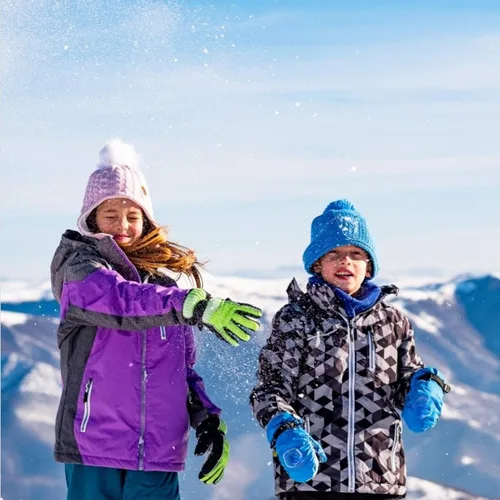 Miniatura 8 de Conjunto de guantes y gorro de invierno para niños, gorro de forro polar cálido, gorro de punto y guantes para niños y niñas