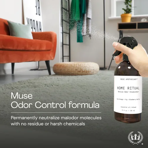 Miniatura 3 de Muse Apothecary Home Ritual - Spray eliminador de olores activo, desodorante en aerosol para muebles y eliminador de olores de baño para el hogar