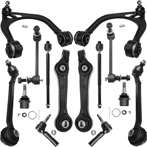 Detroit Axle - Kit de brazos de control de extremo delantero de 14 piezas para Chrysler 300 Dodge Challenger Charger Magnum, brazos de control,