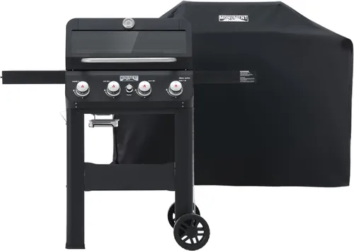 Miniatura 13 de Monument Grills Mesa400MF Mesa400MF - Parrilla de gas propano líquido de 4 quemadores, parrilla de acero inoxidable plateado para patio al aire