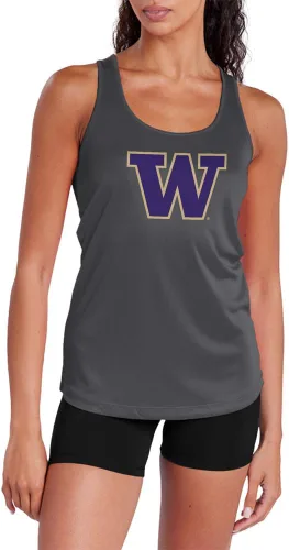 Miniatura 40 de Camiseta deportiva sin mangas oficial de NCAA Collegiate para mujer, con espalda cruzada, colección con logotipo primario