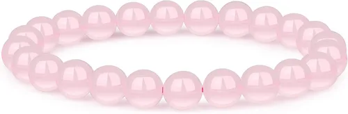 Crystal Vibe Pulseras de cuentas de 0.315 in para mujeres y hombres, pulseras de cristal con piedras preciosas naturales, tamaño elástico ajustable