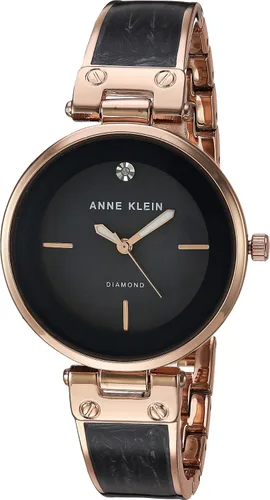 Miniatura 12 de Anne Klein - Reloj de brazalete con esfera de diamante auténtico para mujer Rosa claro / Dorado