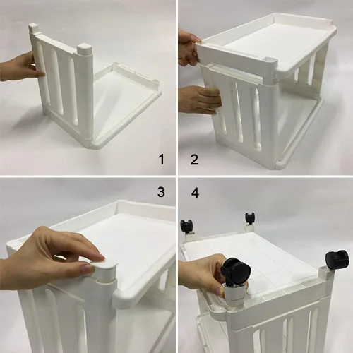 Miniatura 7 de Carrito de Almacenamiento con Ruedas Organizador Delgado con Estantes de 3 Niveles para Lugares Estrechos Unidad de Estantería Móvil Torre