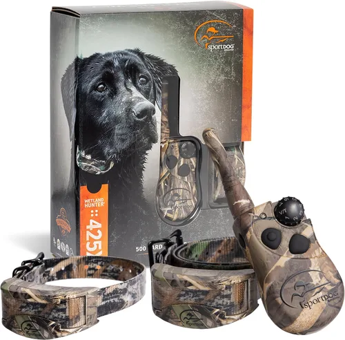 SportDOG Brand WetlandHunter 425X - Collar estático de camuflaje para perro con control remoto y collar de perro Add-A-Dog – Entrenador remoto de