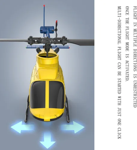 Miniatura 4 de RC ERA A60 Helicóptero - Helicópteros de control remoto para adultos, 1/42 Sacle 2.4G 4CH Gyro Stabilized Aircraft con retención de altitud y flujo