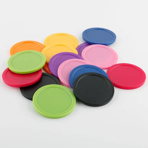 Miniatura 4 de BQSPT - 16 discos de hockey aéreo de 2.5 pulgadas y 2.520 in de repuesto, discos de hockey de aire para mesas de juego, accesorios