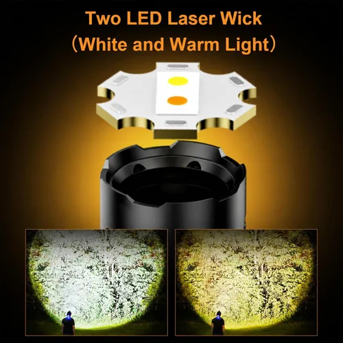 Miniatura 3 de SKYFIRE Linterna frontal recargable de 3000 lúmenes, faros LED más brillantes para adultos con batería de 7500 mAh, sensor de movimiento impermeable
