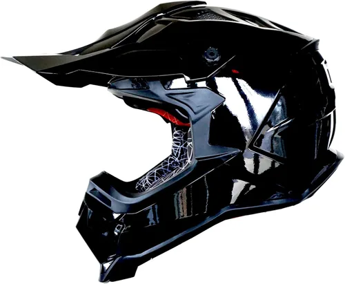Miniatura 8 de 1Storm - Casco de motocross para adulto ATV Dirt Bike BMX MX de estilo de pista en montaña JH601; de fibra de carbono negro