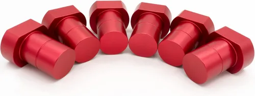 Miniatura 6 de Perros de banco de aluminio rojo de 0.79 pulgadas (0.787 in) para agujeros de banco de trabajo, accesorio de abrazaderas resistentes