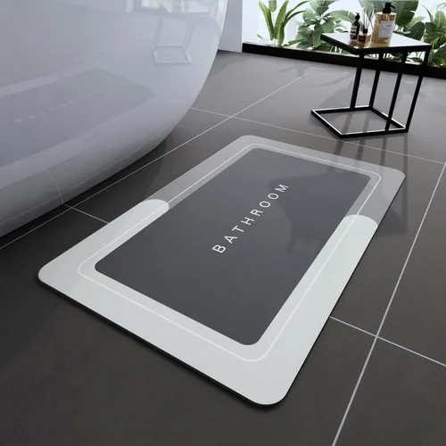 Miniatura 35 de Tapete de baño, tapetes de baño súper absorbentes, antideslizantes, de secado rápido, tapetes de goma fina para piso de baño que caben debajo