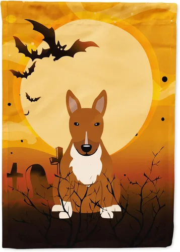 Miniatura 195 de Caroline's Treasures BB4307GF - Bandera de Halloween Airedale para jardín, bandera decorativa para patio exterior, obras de arte de patio, macizos
