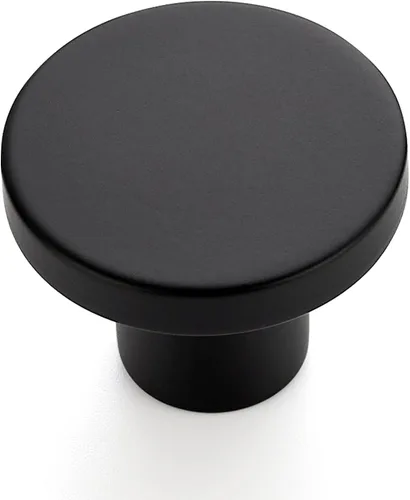 Ravinte 1 paquete de pomos para gabinete negros, pomos redondos para cocina, tiradores para cajones de vestidor, tiradores para puertas de armario,