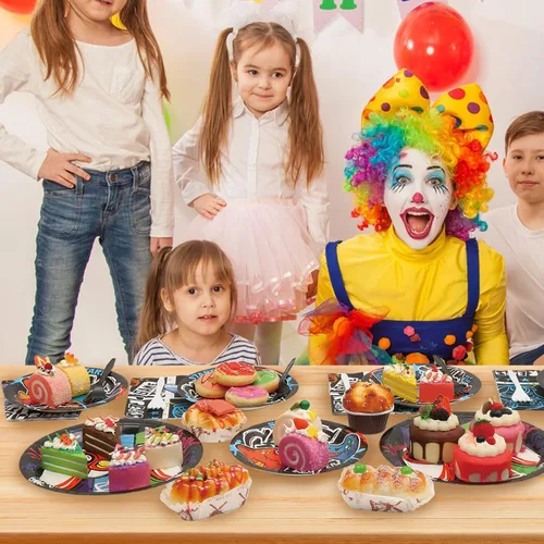 Miniatura 5 de SCIONE Juego de 96 platos y servilletas de videojuegos para fiestas, juego de vajilla para fiesta de videojuegos, decoración de fiesta