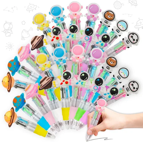 Miniatura 29 de CZWZ 8 piezas de bolígrafos de cuentas navideños, bolígrafos de plástico con cuentas y cuentas de silicona multicolor, bolígrafos navideños