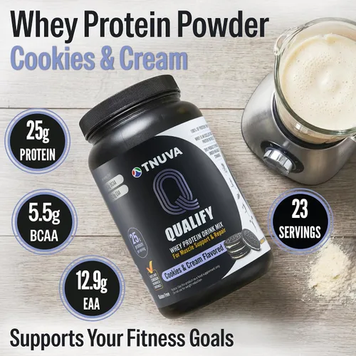 Miniatura 2 de Polvo de Proteína Cookies & Cream. 25g de Proteína para Recuperación Post Entrenamiento, Batido y Horneado. Sin Gluten y Sin Azúcar, Altamente