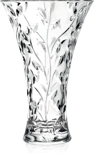 Lorren Home Trends Jarrón de cristal Laurus 11" - Hecho en Italia