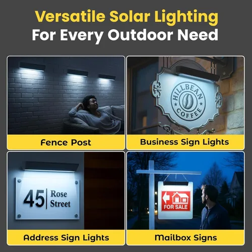 Miniatura 7 de Brighticonics 2pck Luz de Señal de Dirección Solar – Luz LED Iluminada para Números de Casa Impermeable IP65 – Fácil Instalación, Automática