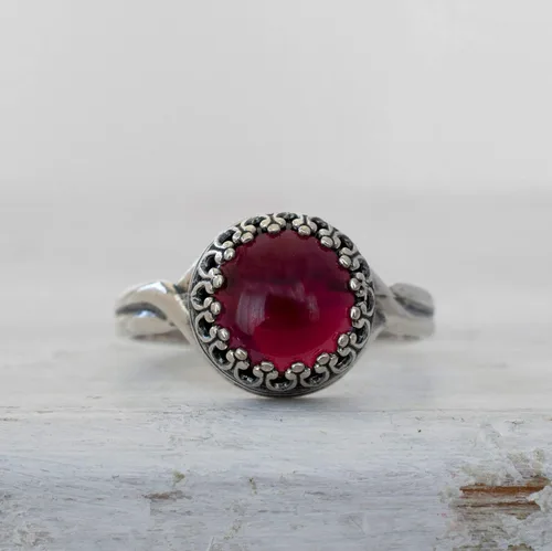Miniatura 23 de 925 Sterling Silver Gemstone Rings for Women - Anniversary Rings for Women - Sterling Silver Rings for Women - Dainty Sterling Silver Rings