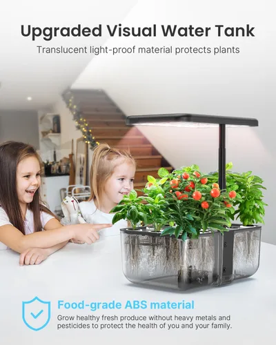 Miniatura 3 de iDOO Kit de sistema de cultivo hidropónico de 12 cápsulas, regalos navideños regalos de jardinería para mujeres, mamá, papá, niños, jardín