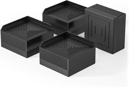 Ezprotekt Elevadores de cama rectangulares ajustables que elevan hasta 1.5 pulgadas, elevadores de muebles adecuados para mesas, sofás, patas de